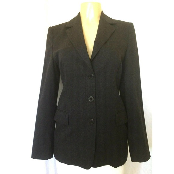 Les Copains Blazer Jacket Charcoal Gray 3 Button S - Picture 1 of 6